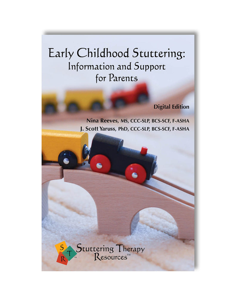 Stuttering Therapy Resources Early Childhood Information Support for Parents Front Cover