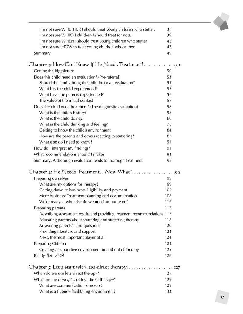 Stuttering Therapy Resources Early Childhood Practical Guide Table of Contents page 2