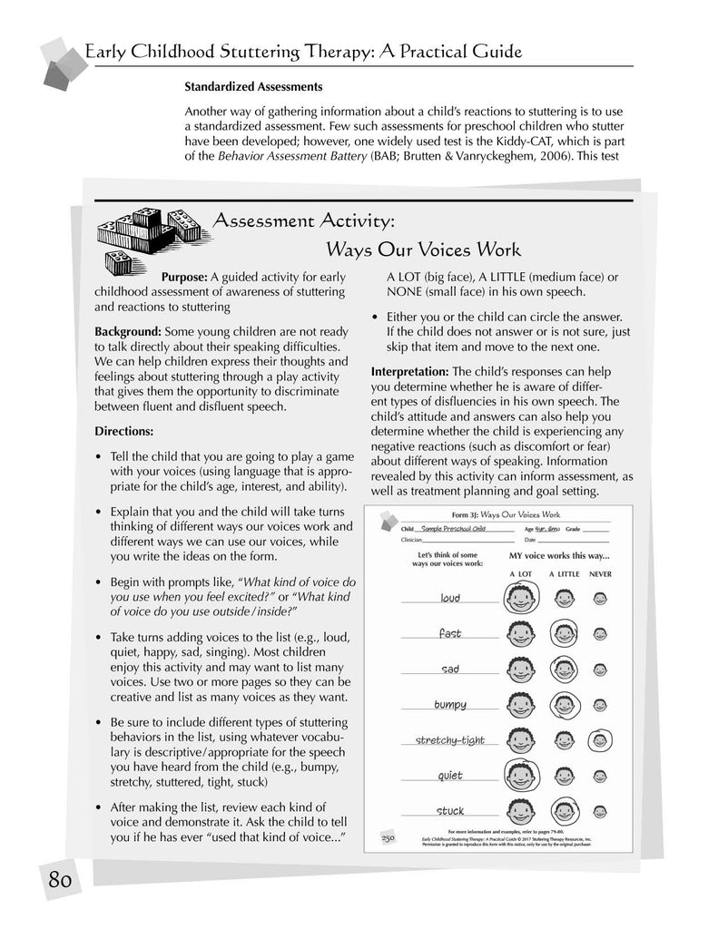 Stuttering Therapy Resources Early Childhood Practical Guide Sample Page - Ways our Voices Work