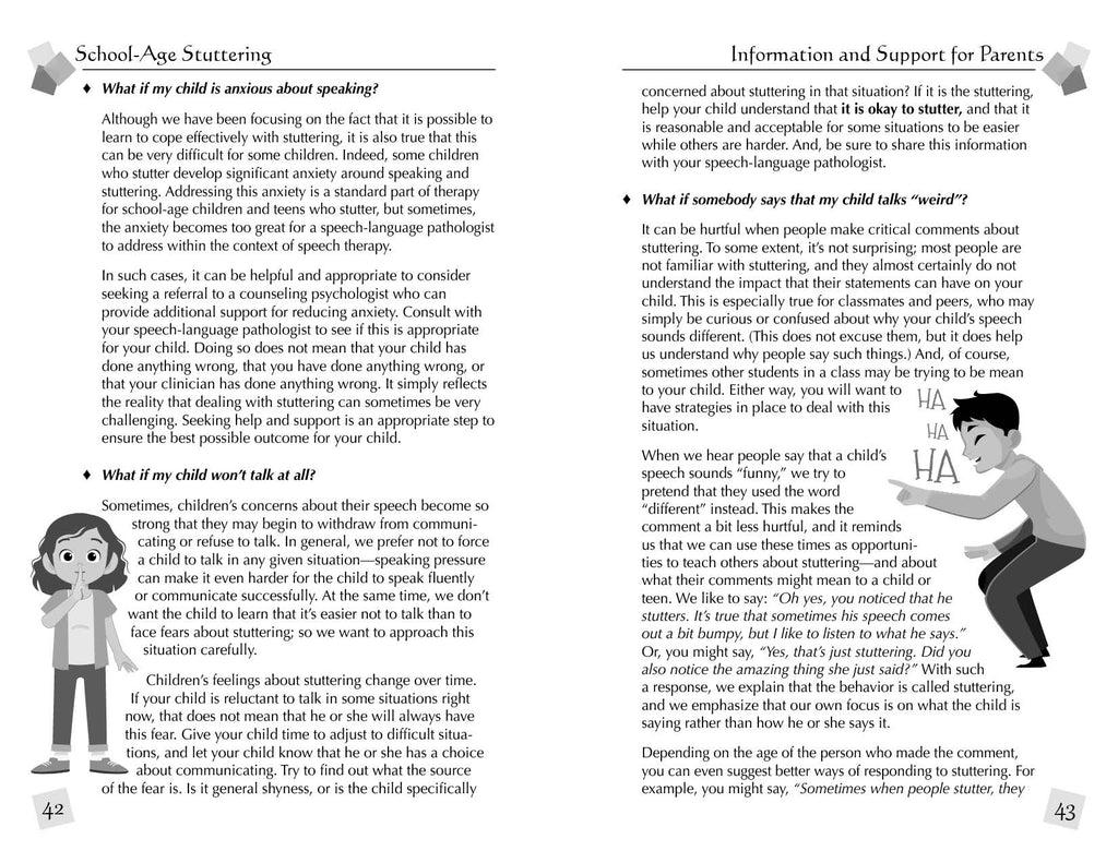 Stuttering Therapy Resources School-Age Parent Sample Spread 3